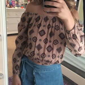 Amuse Society Off the Shoulder Crop Top